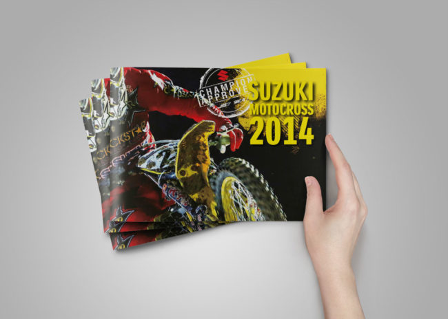 Bild på broschyr Suzuki motocross Wahlbergs Grafiska