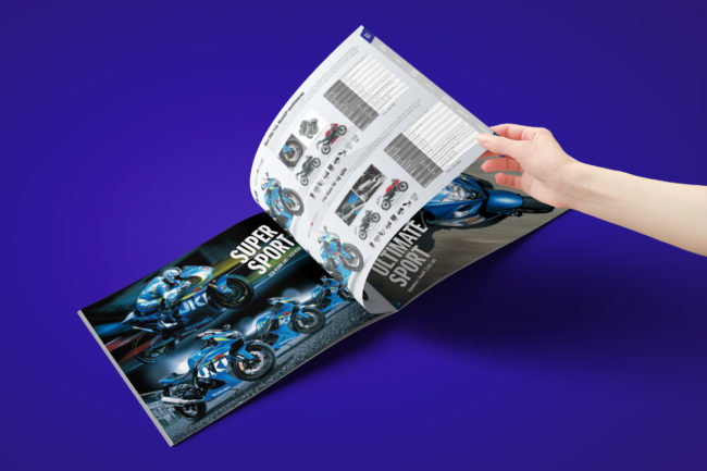 Portfoliobild av broschyr Suzuki motorcyklar
