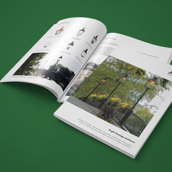 Design av produktbroschyr för gjurjärnsprodukter