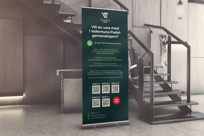 Rollup gjord till Vallentuna Padel