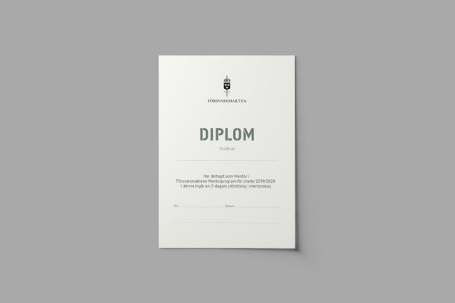 Layout diplom Försvarsmakten