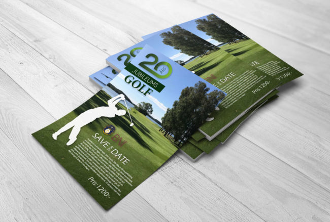 Flyer, inbjudan till golftävling