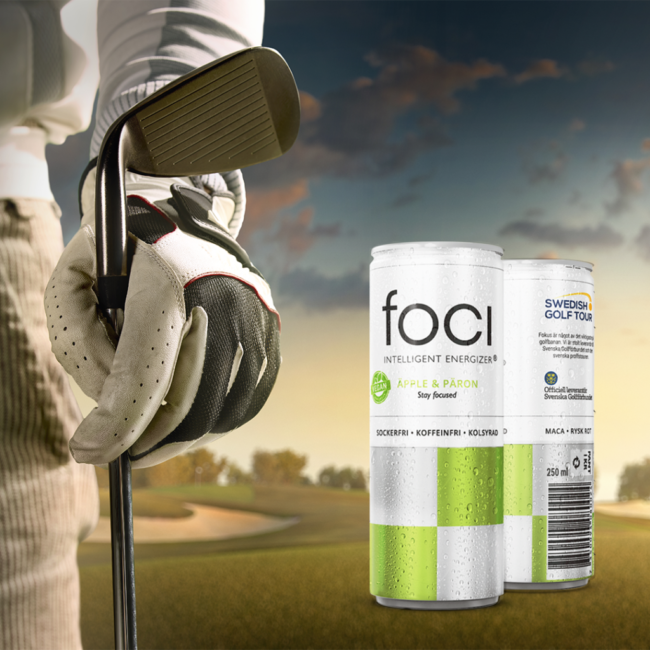 Bild på burk till energidrycken Foci Intellegent Energizer
