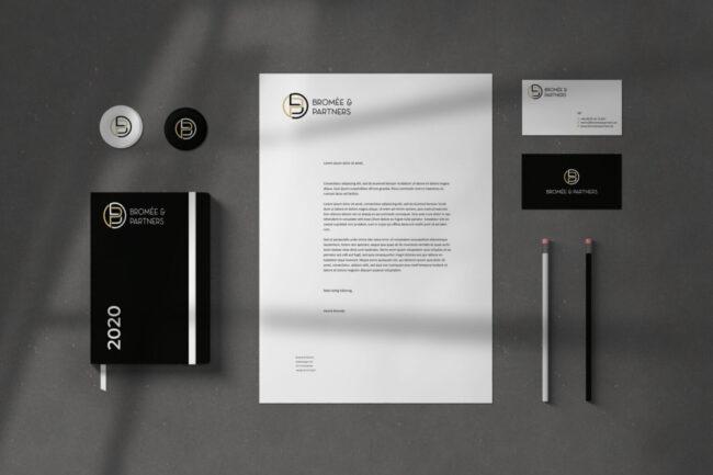 Grafisk-Profil-Bromée-&-Partner gjord av Wahlbergs-Grafiska