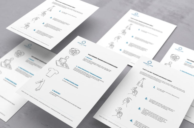 Instruktioner i samband med hårtransplantation