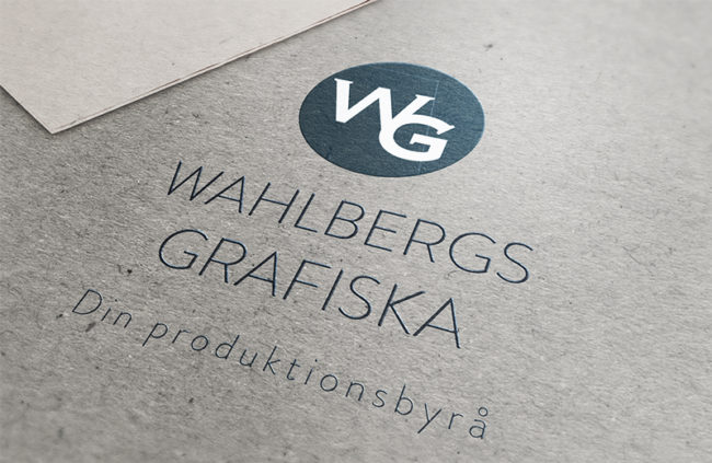 Logotyp Wahlbergs Grafiska gjord av Wahlbergs Grafiska