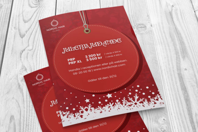 Julerbjudande till kunder Nordic Hair Clinic