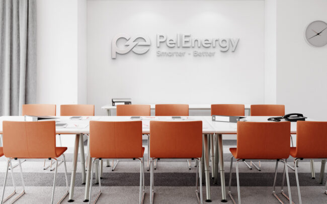 PelEnergy-logotyp skapad av Wahlbergs-Grafiska