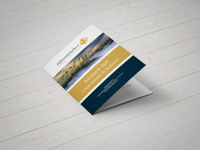 Layout och tryck, Trifold till friskvårdskliniken Hälsonyckeln