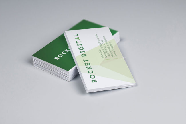 portfoliobild av visitkort Rocket Digital