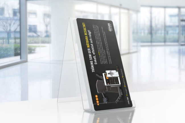 Voucher till Itrim Täby framtagen av reklambyrån Wahlbergs Grafiska